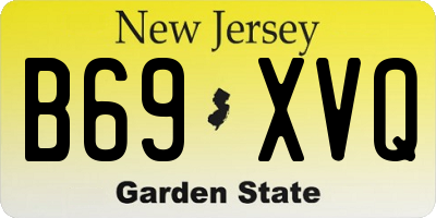 NJ license plate B69XVQ