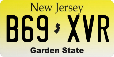 NJ license plate B69XVR