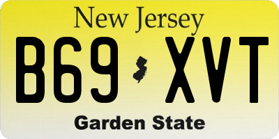 NJ license plate B69XVT