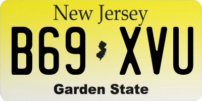 NJ license plate B69XVU