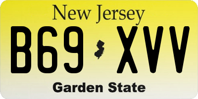 NJ license plate B69XVV