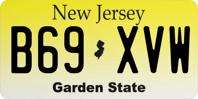 NJ license plate B69XVW