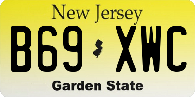 NJ license plate B69XWC