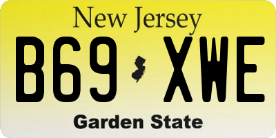 NJ license plate B69XWE