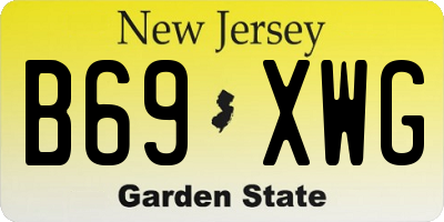 NJ license plate B69XWG
