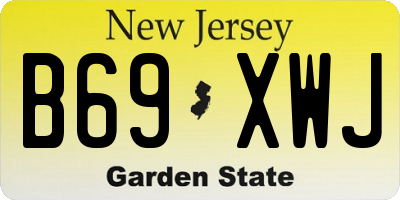 NJ license plate B69XWJ