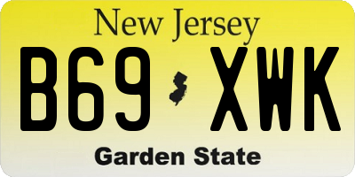 NJ license plate B69XWK