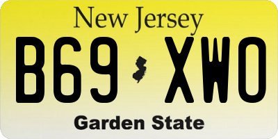 NJ license plate B69XWO