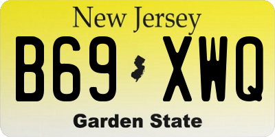 NJ license plate B69XWQ