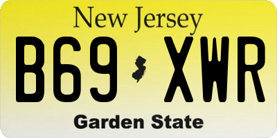 NJ license plate B69XWR