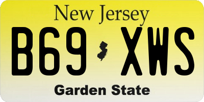 NJ license plate B69XWS