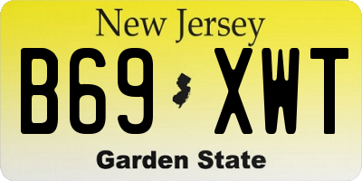 NJ license plate B69XWT