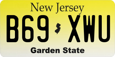 NJ license plate B69XWU