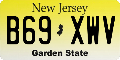 NJ license plate B69XWV