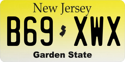 NJ license plate B69XWX