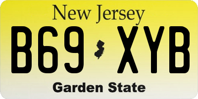 NJ license plate B69XYB