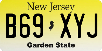 NJ license plate B69XYJ