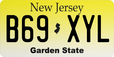 NJ license plate B69XYL