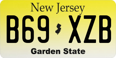 NJ license plate B69XZB