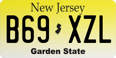 NJ license plate B69XZL