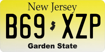 NJ license plate B69XZP