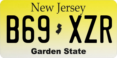 NJ license plate B69XZR