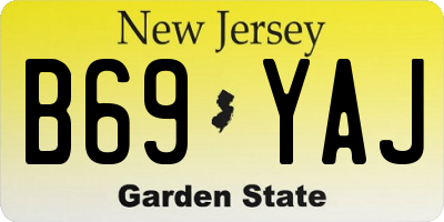 NJ license plate B69YAJ