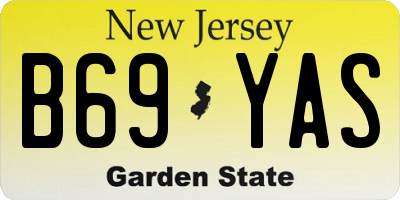 NJ license plate B69YAS