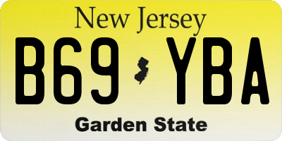 NJ license plate B69YBA