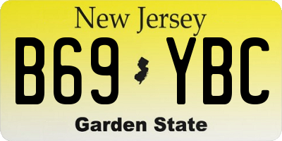 NJ license plate B69YBC