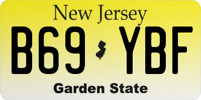 NJ license plate B69YBF