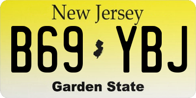 NJ license plate B69YBJ