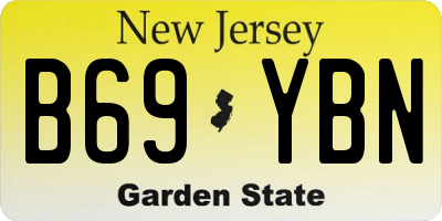 NJ license plate B69YBN