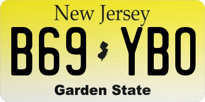 NJ license plate B69YBO