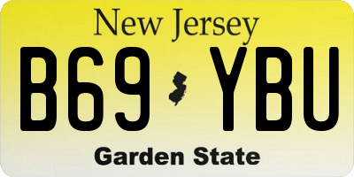 NJ license plate B69YBU