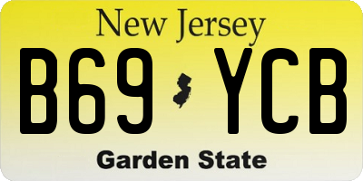 NJ license plate B69YCB