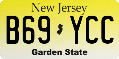 NJ license plate B69YCC
