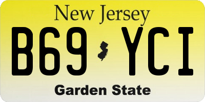 NJ license plate B69YCI