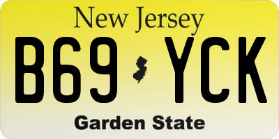 NJ license plate B69YCK
