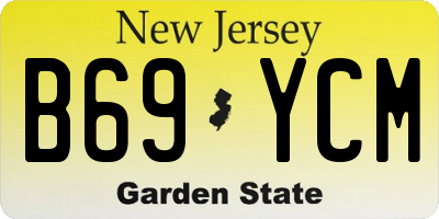 NJ license plate B69YCM
