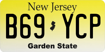 NJ license plate B69YCP