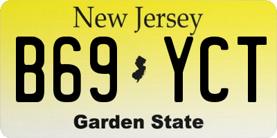 NJ license plate B69YCT