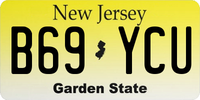 NJ license plate B69YCU
