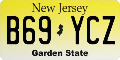 NJ license plate B69YCZ