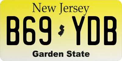 NJ license plate B69YDB
