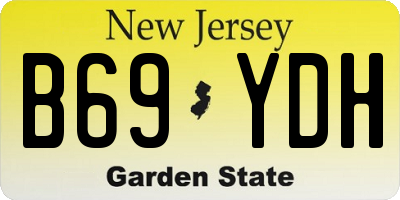 NJ license plate B69YDH