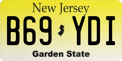 NJ license plate B69YDI