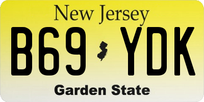NJ license plate B69YDK