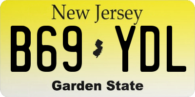 NJ license plate B69YDL