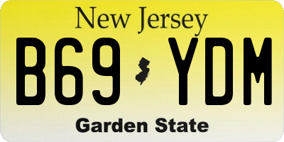 NJ license plate B69YDM